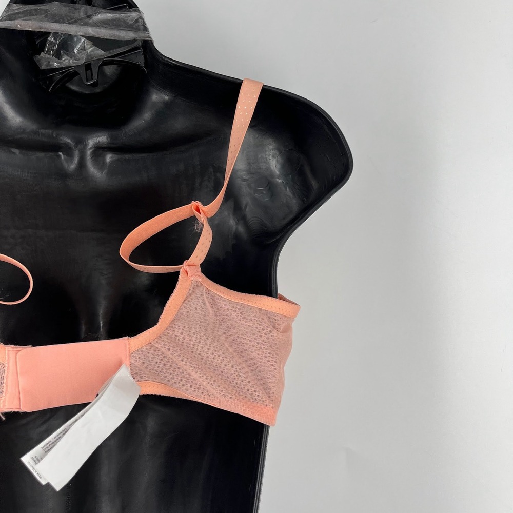Simone Perele Peach Floral Embroidered Sheer Mesh Underwire Balconette Bra - Picture 7 of 14